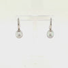 9ct White Gold 7.5-8mm Pale Grey Freshwater Pearl Drop Earrings