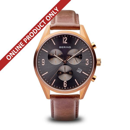 Bering Gents Classic Multidial Rose Gold Watch 10542-562