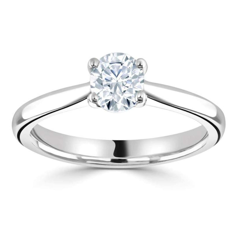 18ct White Gold Classic Diamond Solitaire Ring