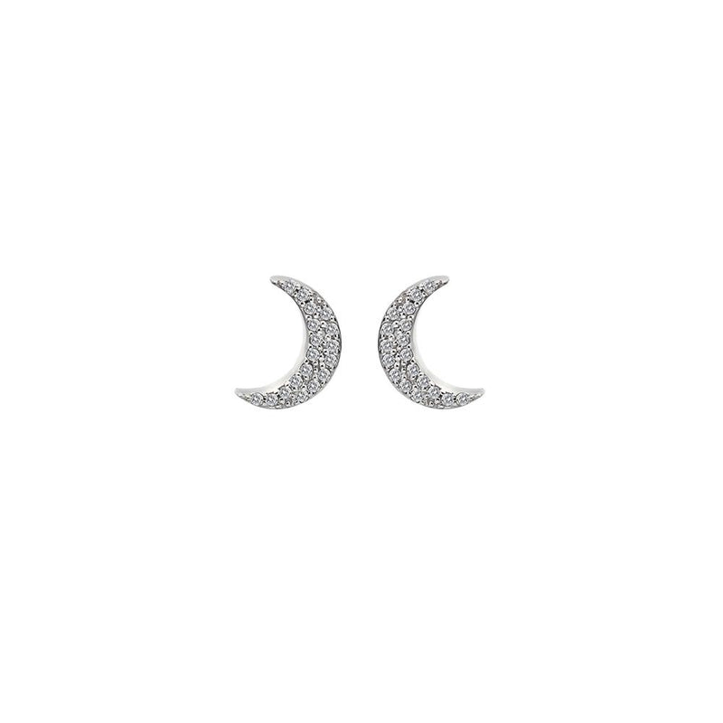Hot Diamonds Sterling Silver Striking Crescent Stud Earrings DE553