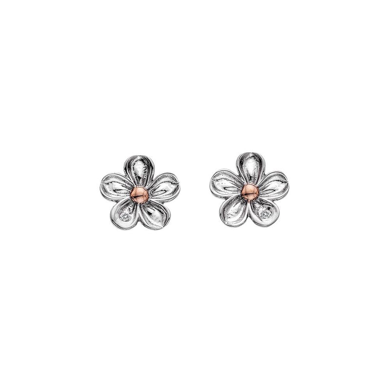 Hot Diamonds Sterling Silver Forget Me Not Stud Earrings DE618