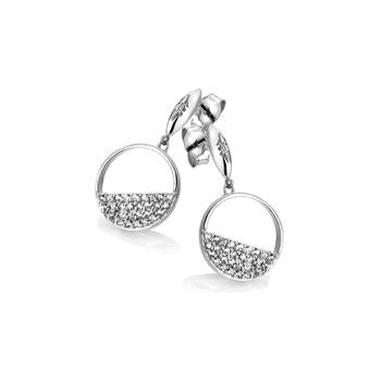 Hot Diamonds at Hemstocks Jewellers DE621 Horizon White Topaz Circle Earrings