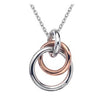 Hot Diamonds Silver Rose Gold Accents Eternal Pendant Necklace DP373