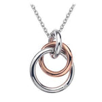 Hot Diamonds Silver Rose Gold Accents Eternal Pendant Necklace DP373