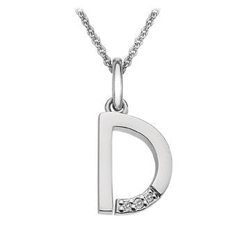 Hot Diamonds Sterling Silver Initial D Micro Pendant DP404