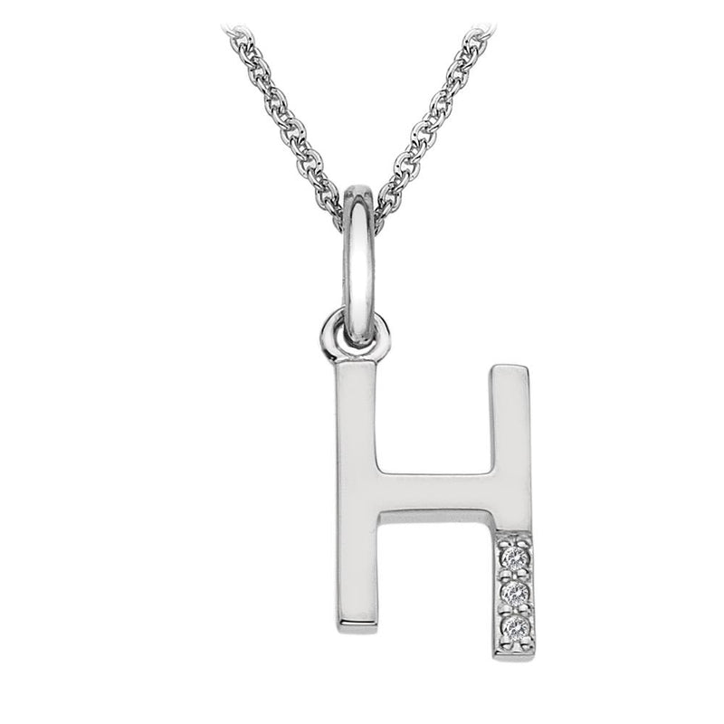 Hot Diamonds Sterling Silver Initial H Micro Pendant DP408