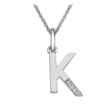Hot Diamonds Sterling Silver Initial K Micro Pendant DP411