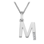 Hot Diamonds Sterling Silver Micro Initial M & Chain DP413