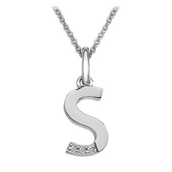 Hot Diamonds Sterling Silver Initial S Micro Pendant DP419