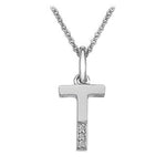 Hot Diamonds Sterling Silver Initial T Micro Pendant DP420