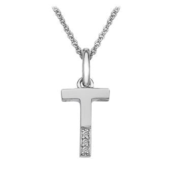 Hot Diamonds Sterling Silver Initial T Micro Pendant DP420