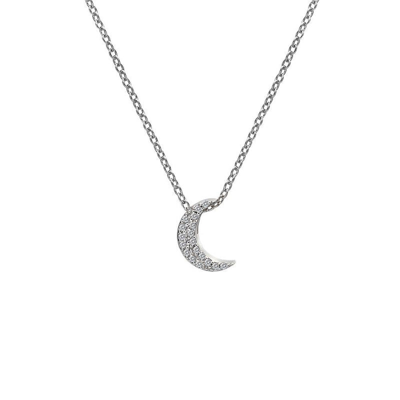 Hot Diamonds Sterling Silver Bliss Striking Crescent Pendant & Chain DP698