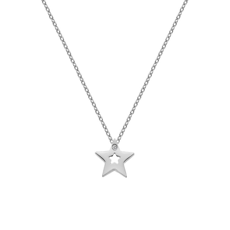 Hot Diamonds Sterling Silver Amulet Star Necklace DP722