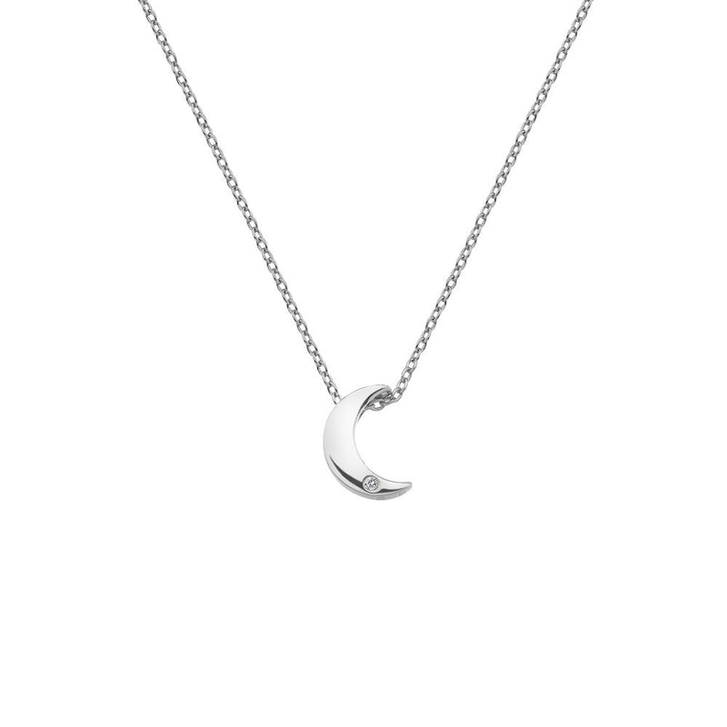 Hot Diamonds Silver & Diamond Amulet Crescent Pendant DP723