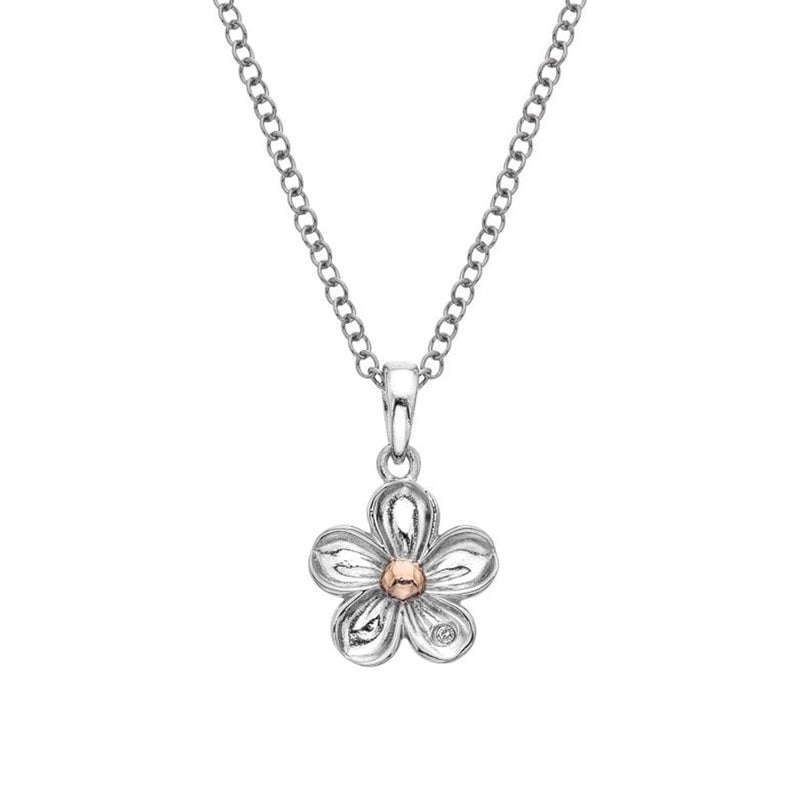 Hot Diamonds Sterling Silver Forget Me Not Pendant & Chain DP749