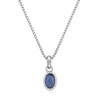 Hot Diamonds Silver Blue Agate September Birthstone Pendant & Chain DP762