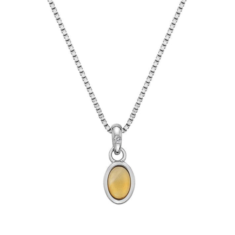 Hot Diamonds Silver Citrine Birthstone Pendant DP764 - November