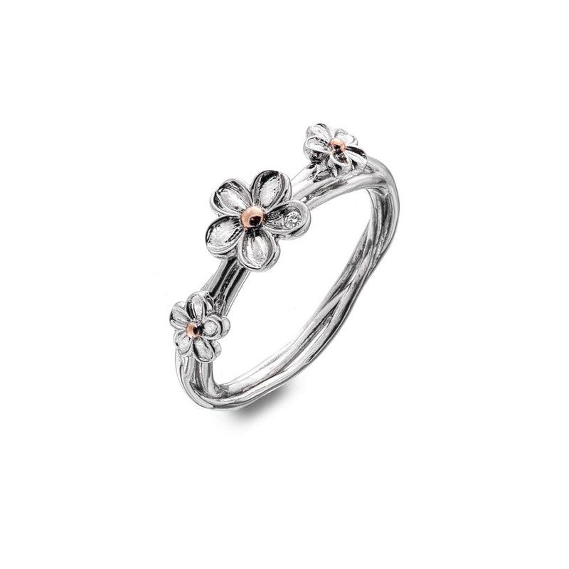 Hot Diamonds Silver Forget Me Not Ring DR214