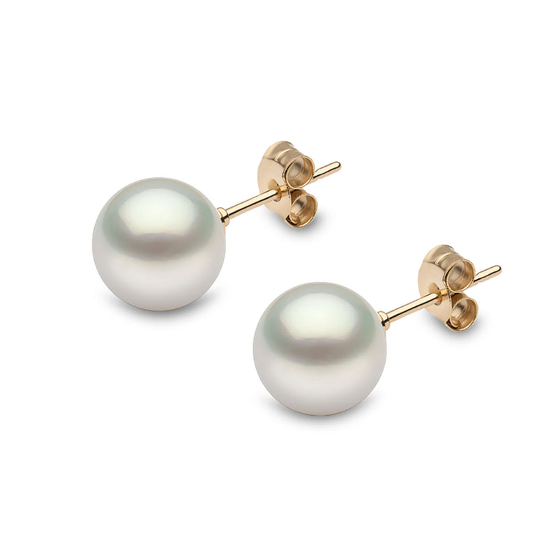 9ct Yellow Gold 5.5-6mm Akoya Cultured Pearl Stud Earrings