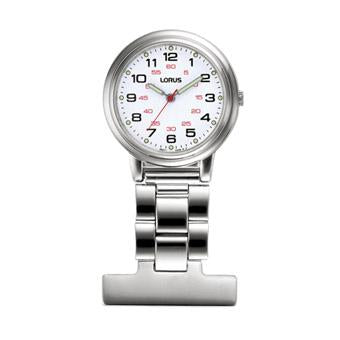LORUS RG251CX9 Nurses Fob Watch - Silver with White Dial
